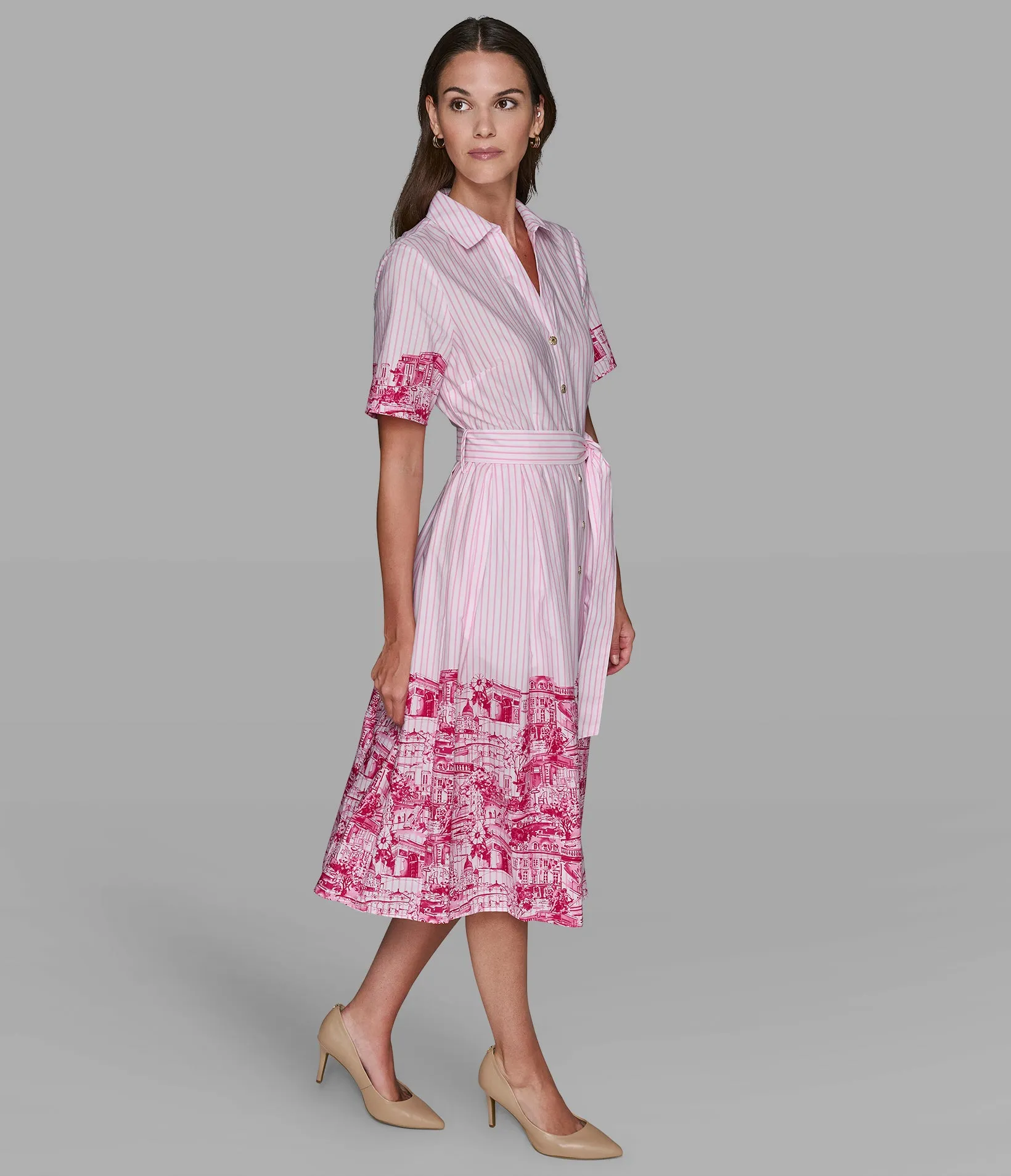 STRIPE PARIS SCENE SHIRT DRESS sold by Karl Lagerfeld Paris product image thumbnail 2