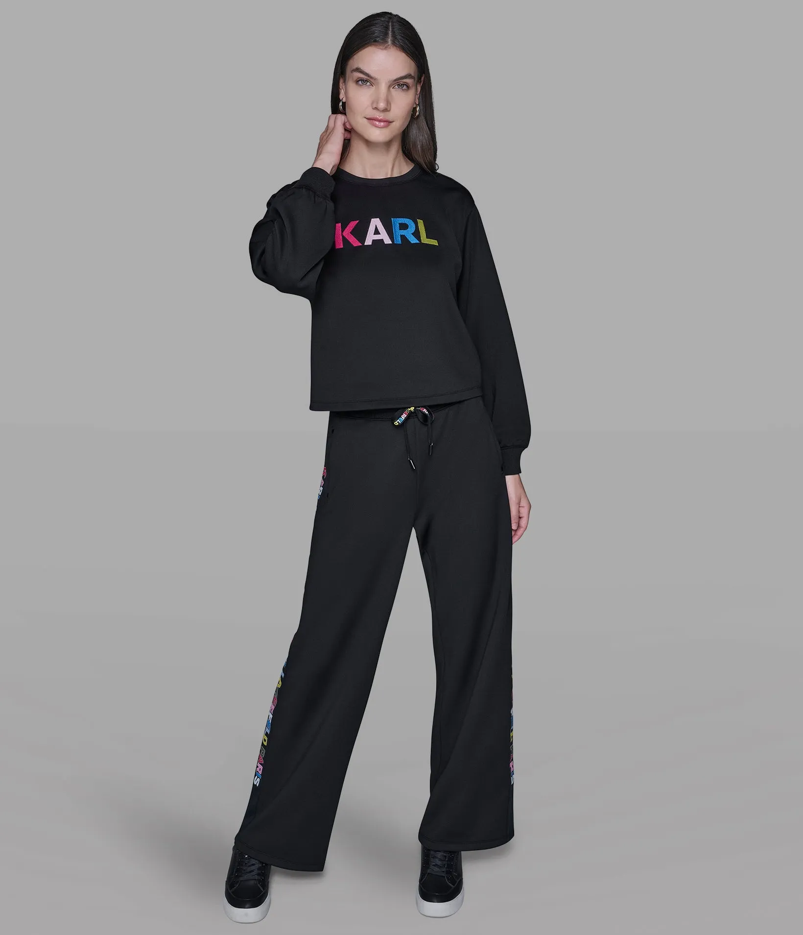 MULTI-COLOR LOGO SCUBA SWEATSHIRT sold by Karl Lagerfeld Paris product image thumbnail 4