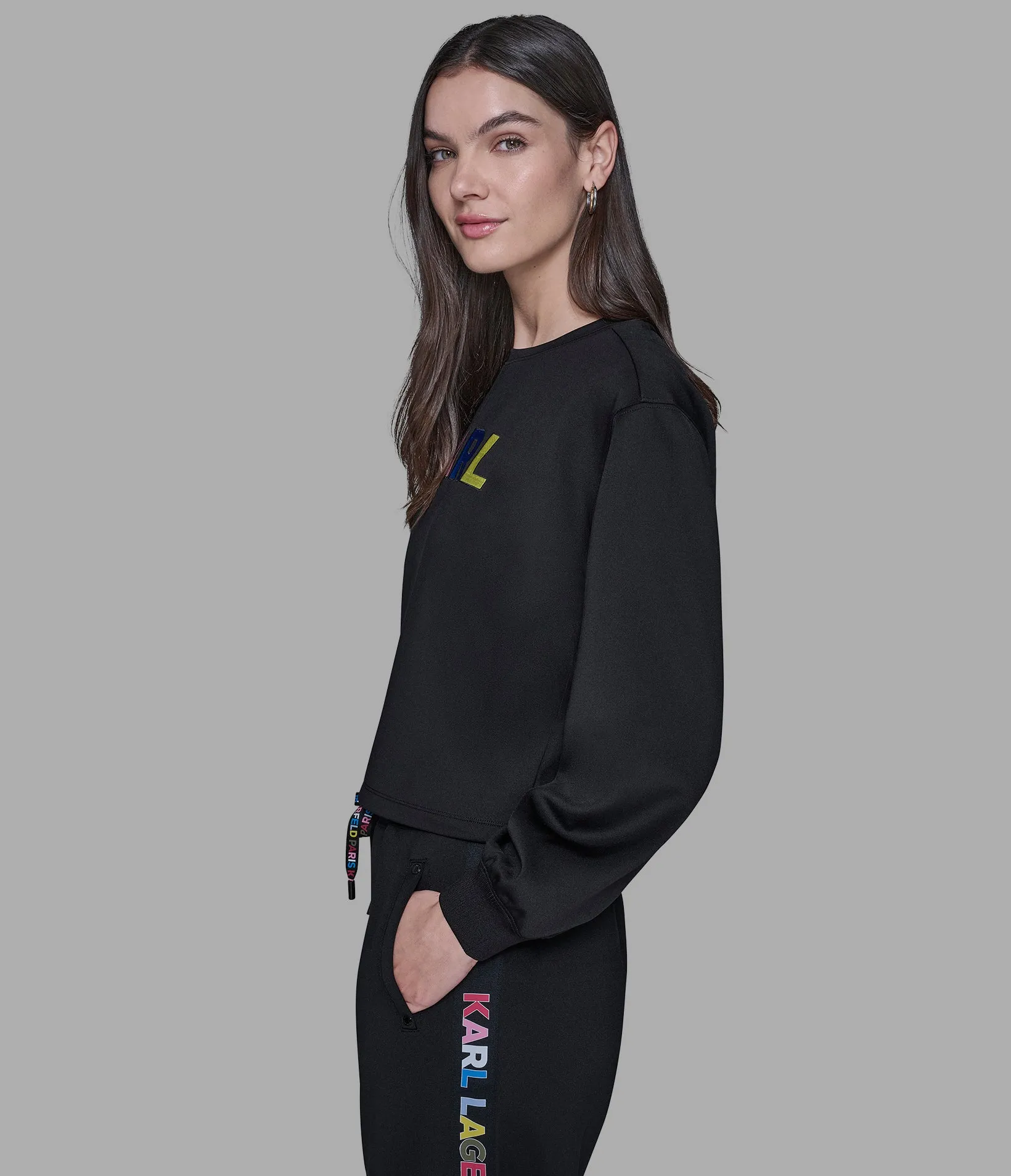 MULTI-COLOR LOGO SCUBA SWEATSHIRT sold by Karl Lagerfeld Paris product image thumbnail 2