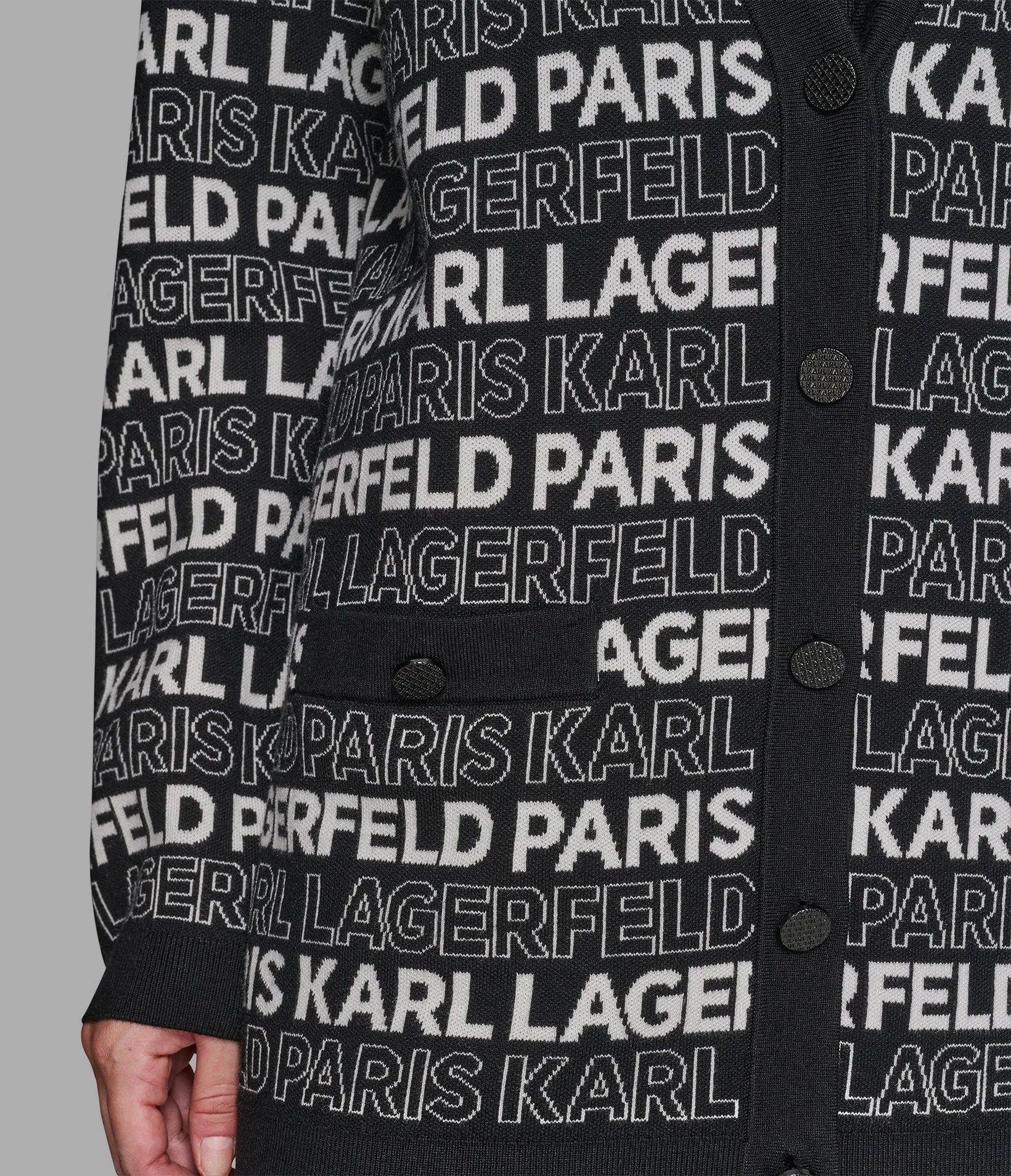 LONG LOGO CARDIGAN sold by Karl Lagerfeld Paris product image thumbnail 5