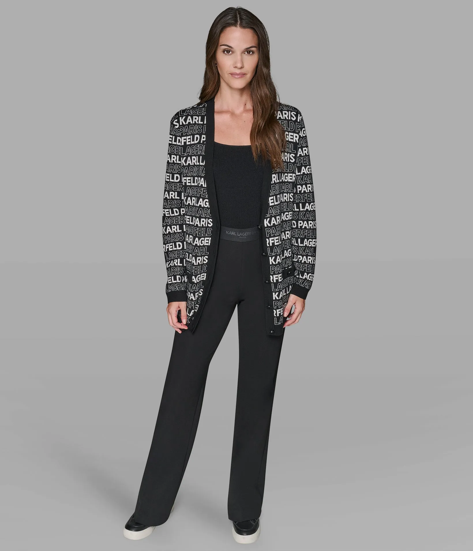 LONG LOGO CARDIGAN sold by Karl Lagerfeld Paris product image thumbnail 4