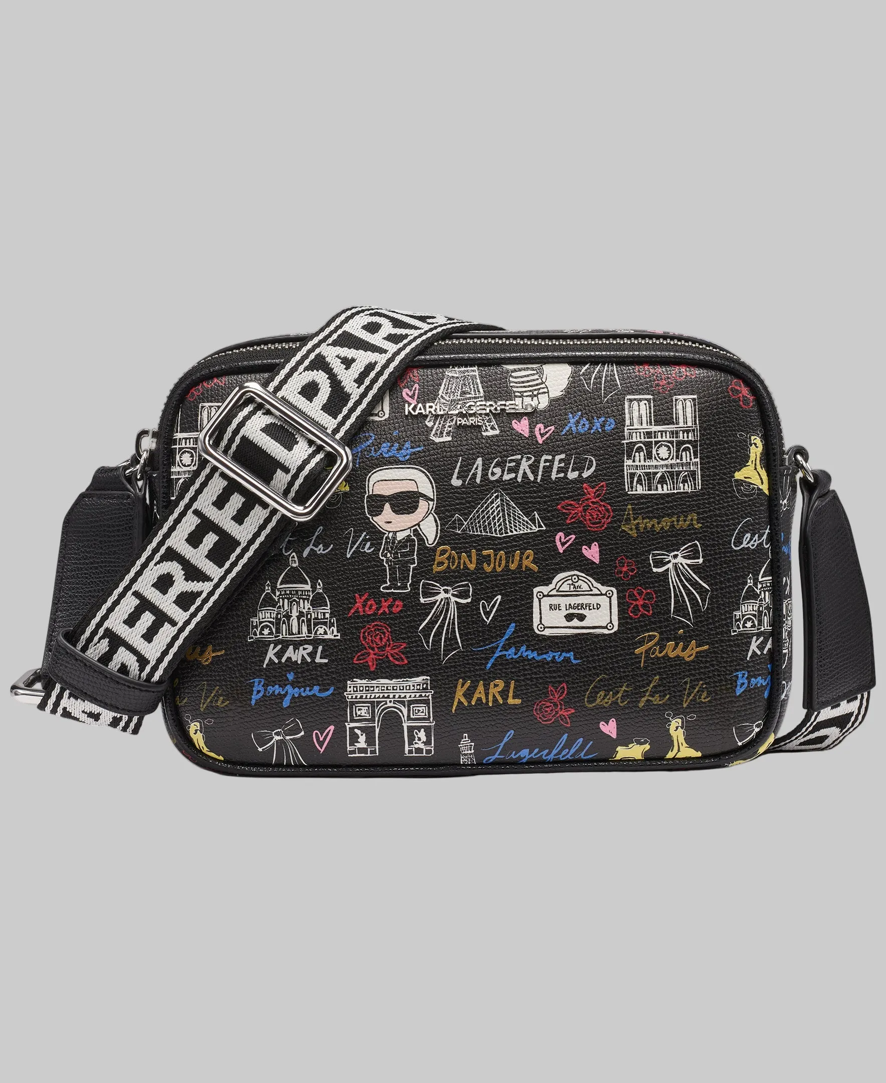 MAYBELLE PARIS ICONS CROSSBODY CAMERA BAG sold by Karl Lagerfeld Paris