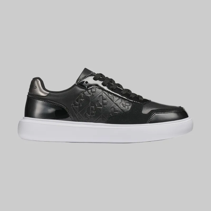 KARL DEBOSS LOGO LEATHER SNEAKER sold by Karl Lagerfeld Paris