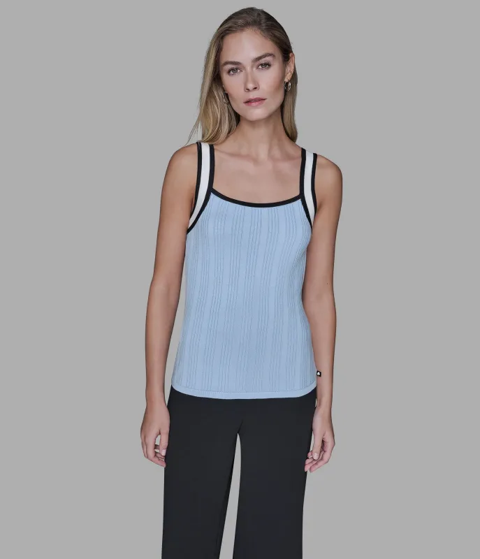 RIBBED SWEATER TANK sold by Karl Lagerfeld Paris