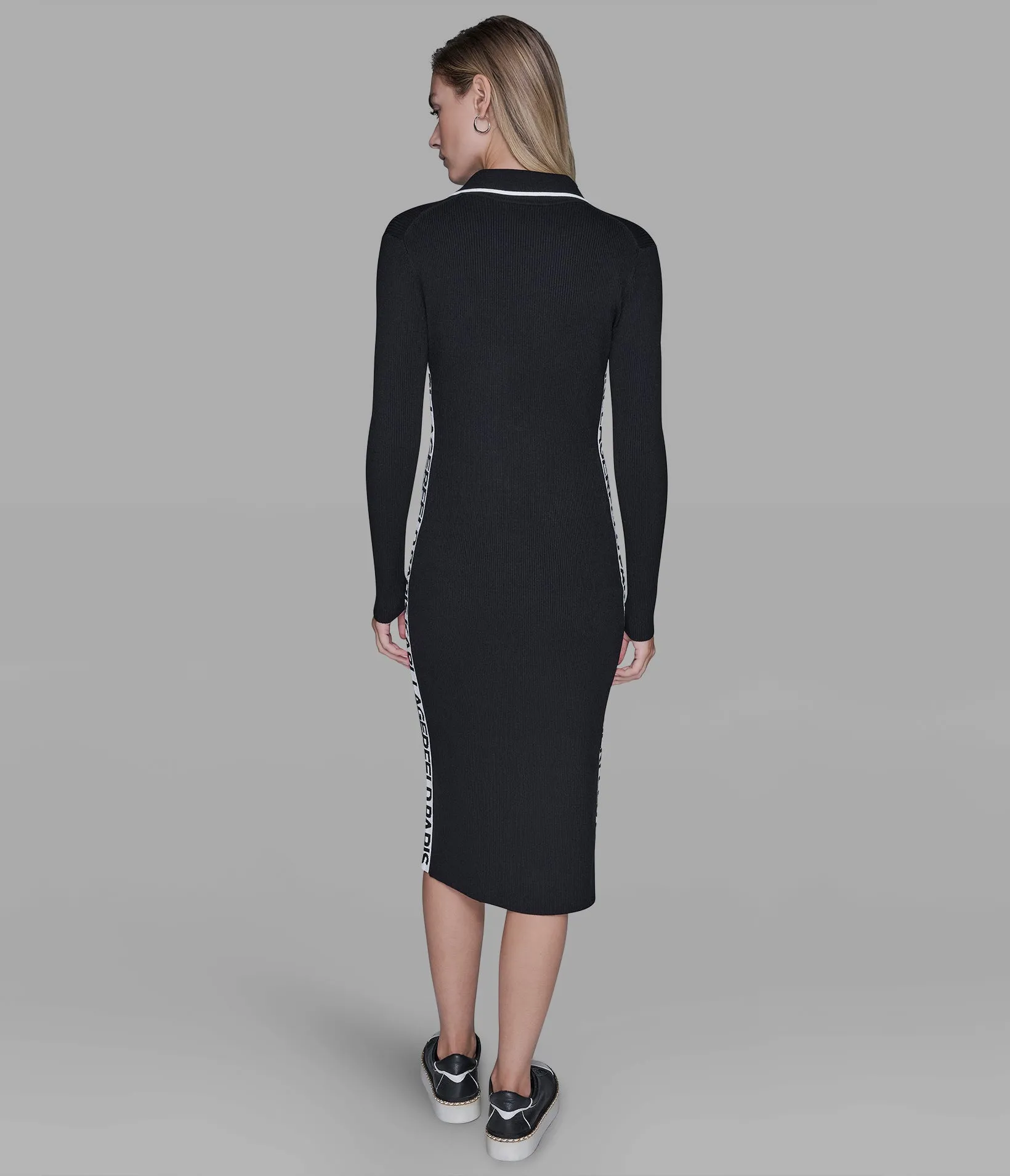 LOGO TAPE SWEATER DRESS sold by Karl Lagerfeld Paris product image thumbnail 2