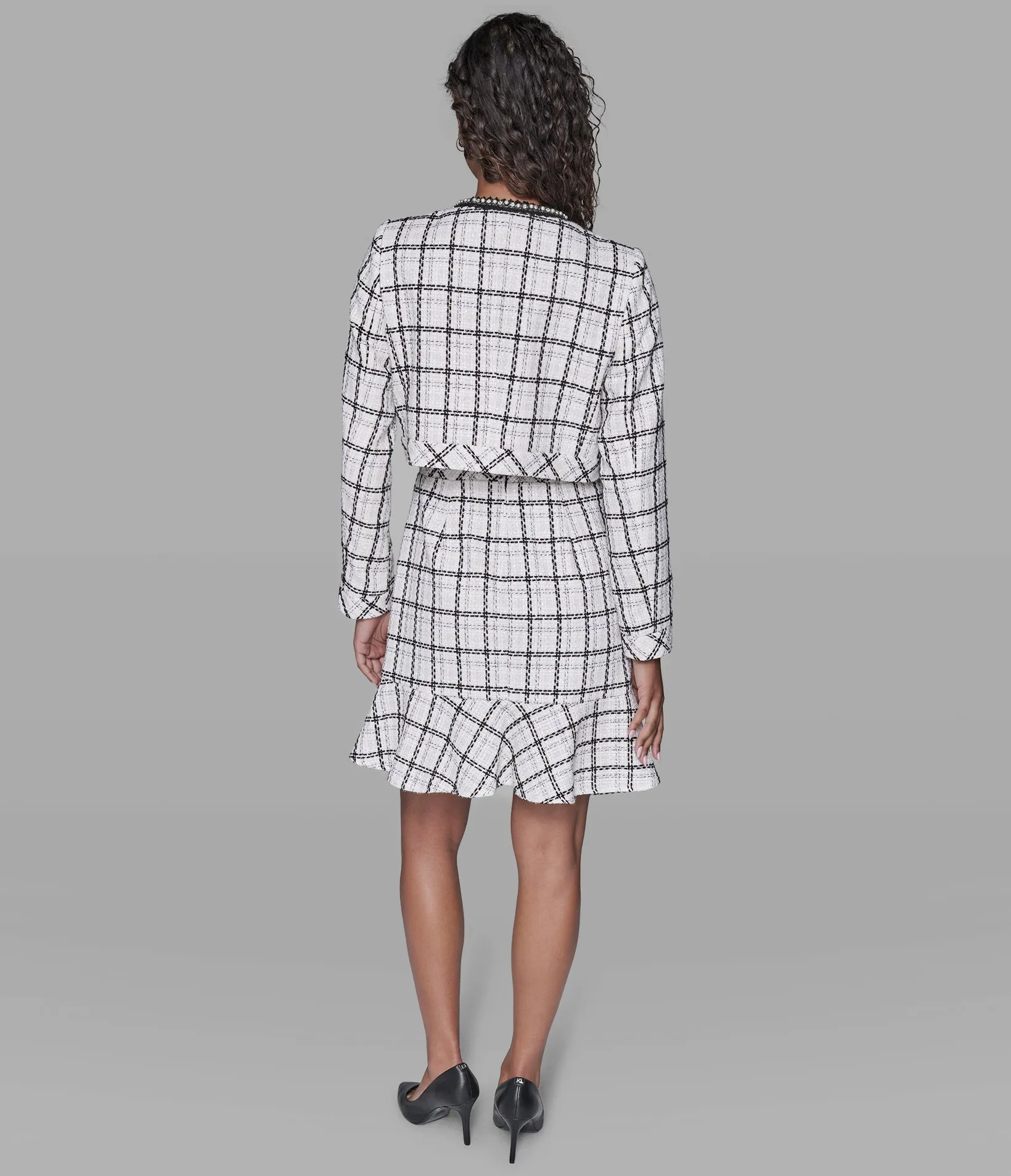 PLAID TWEED JACKET sold by Karl Lagerfeld Paris product image thumbnail 2