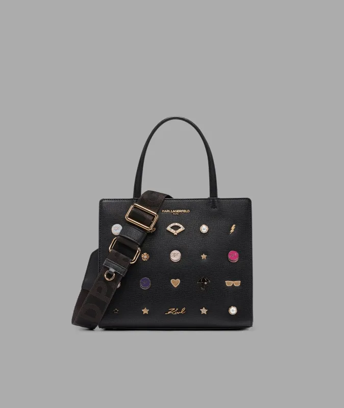 MAYBELLE SATCHEL WITH PINS sold by Karl Lagerfeld Paris