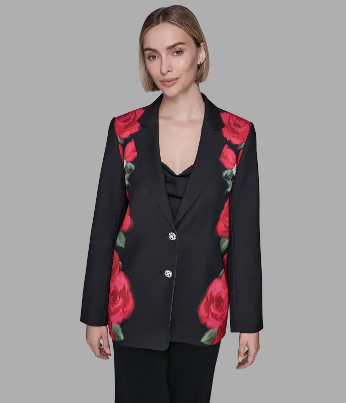 ROSE PRINT BLAZER sold by Karl Lagerfeld Paris