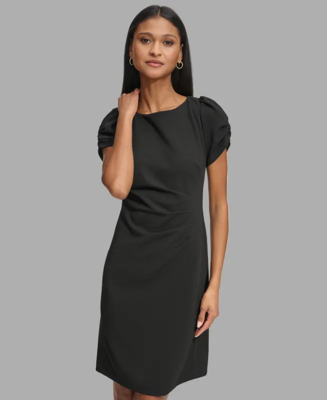 ROUCHED SHEATH DRESS WITH PUFF SLEEVES sold by Karl Lagerfeld Paris