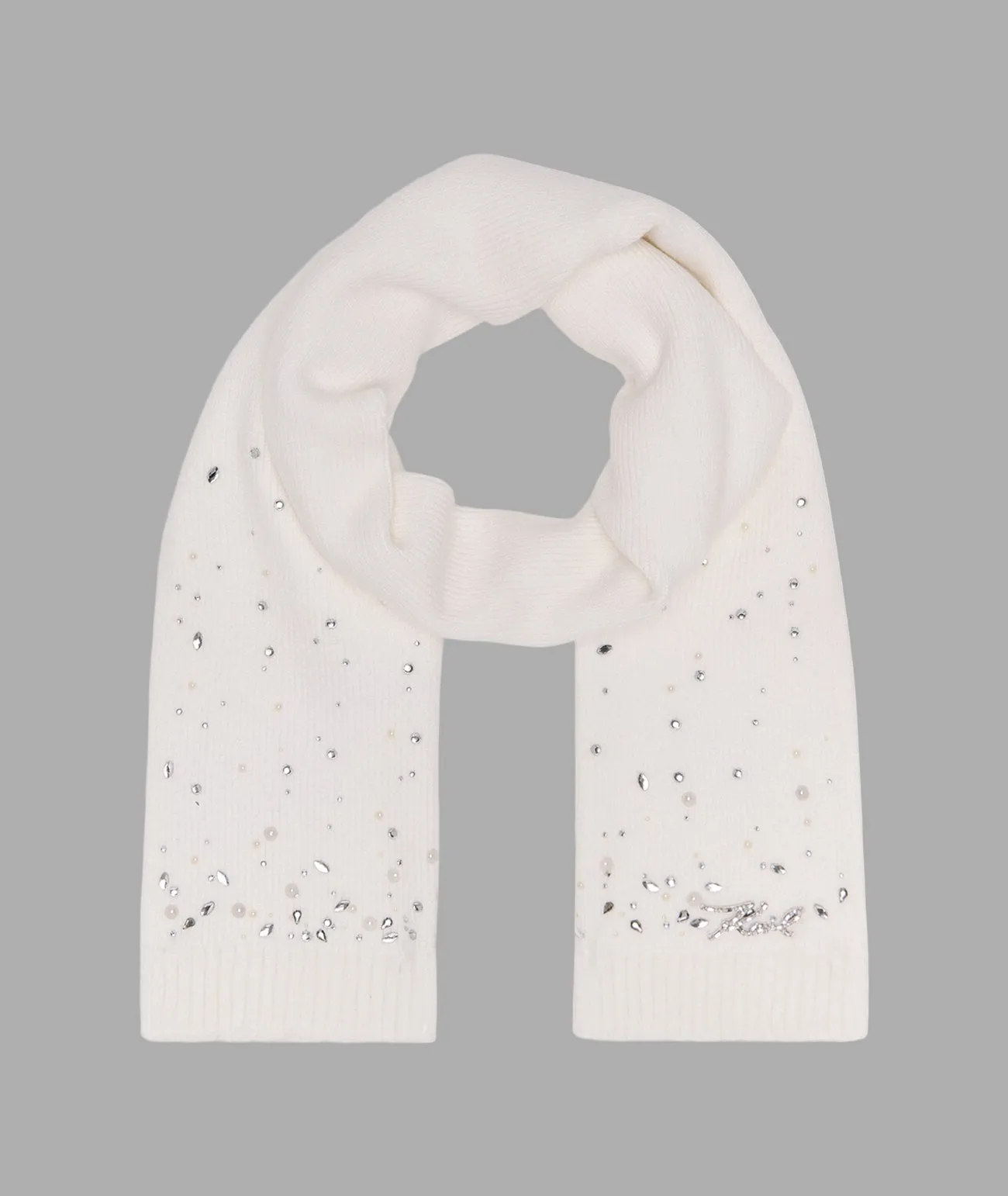 KRYSTAL KARL BEANIE AND SCARF SET sold by Karl Lagerfeld Paris