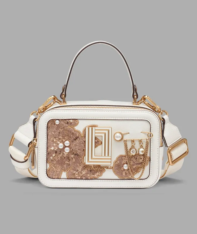 SIMONE CAMERA CROSSBODY BAG WITH FLOWERS sold by Karl Lagerfeld Paris