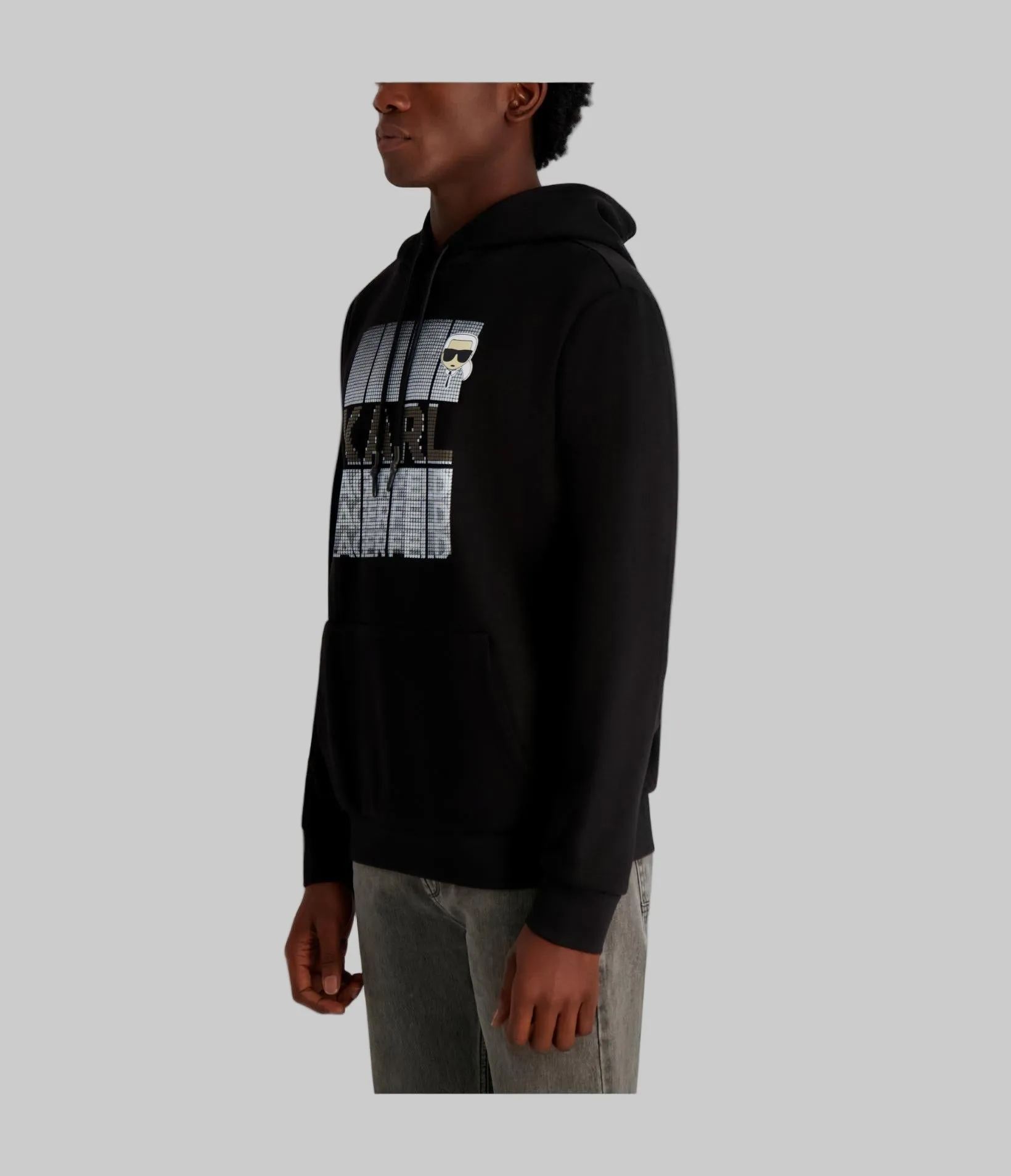 FAUX EMBROIDERED LOGO HOODIE sold by Karl Lagerfeld Paris product image thumbnail 3