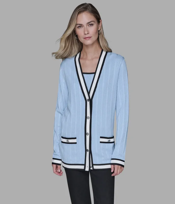 RIBBED CARDIGAN sold by Karl Lagerfeld Paris