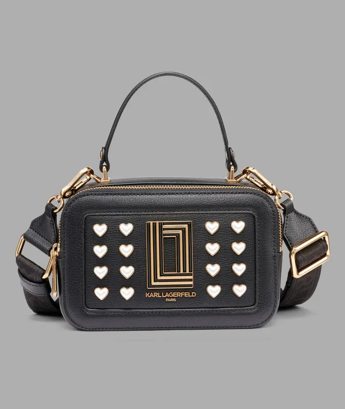 SIMONE CROSSBODY LOTUS WITH PEARL HEARTS sold by Karl Lagerfeld Paris