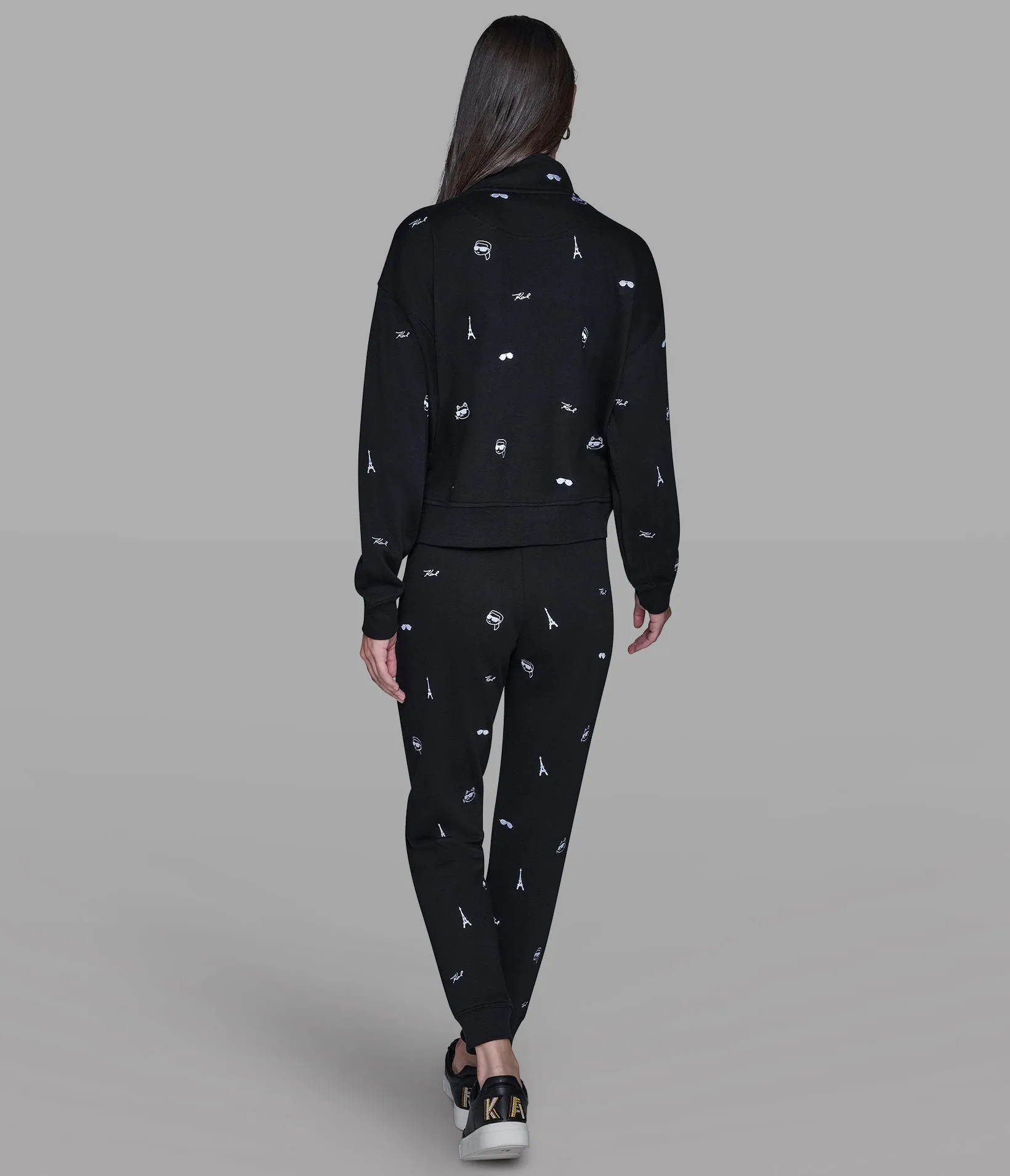 WHIMSY TRACK JACKET - BLACK sold by Karl Lagerfeld Paris product image thumbnail 5