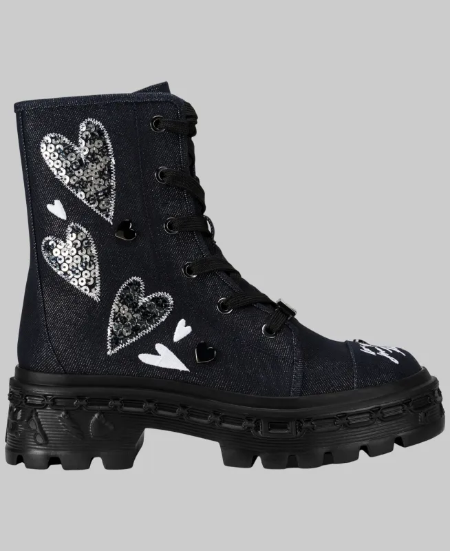 LAMPRINI IKONIC LACE UP LUG BOOT sold by Karl Lagerfeld Paris