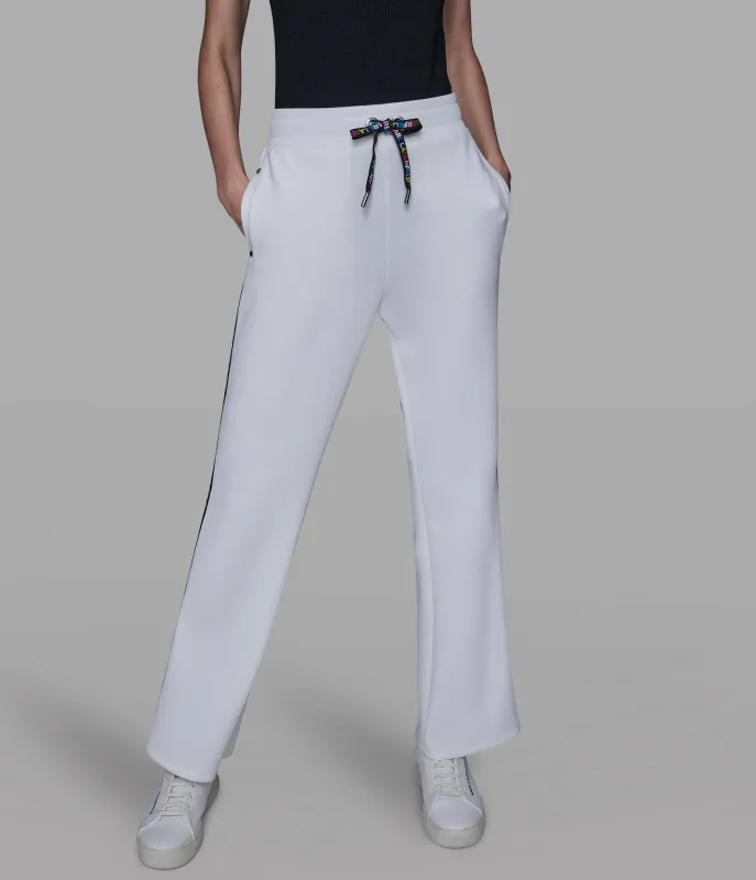 MULTI-COLOR LOGO TAPE TRACK PANT sold by Karl Lagerfeld Paris