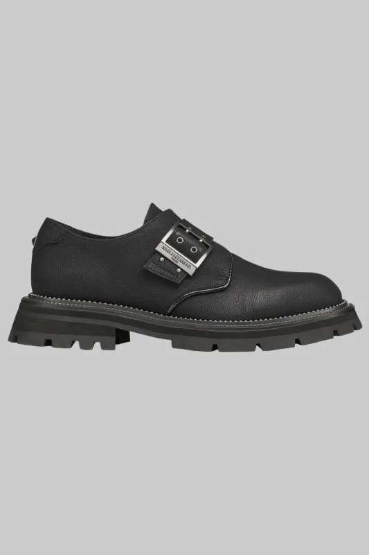 Nubuck Leather Monk Strap Oxford Shoe sold by Karl Lagerfeld Paris