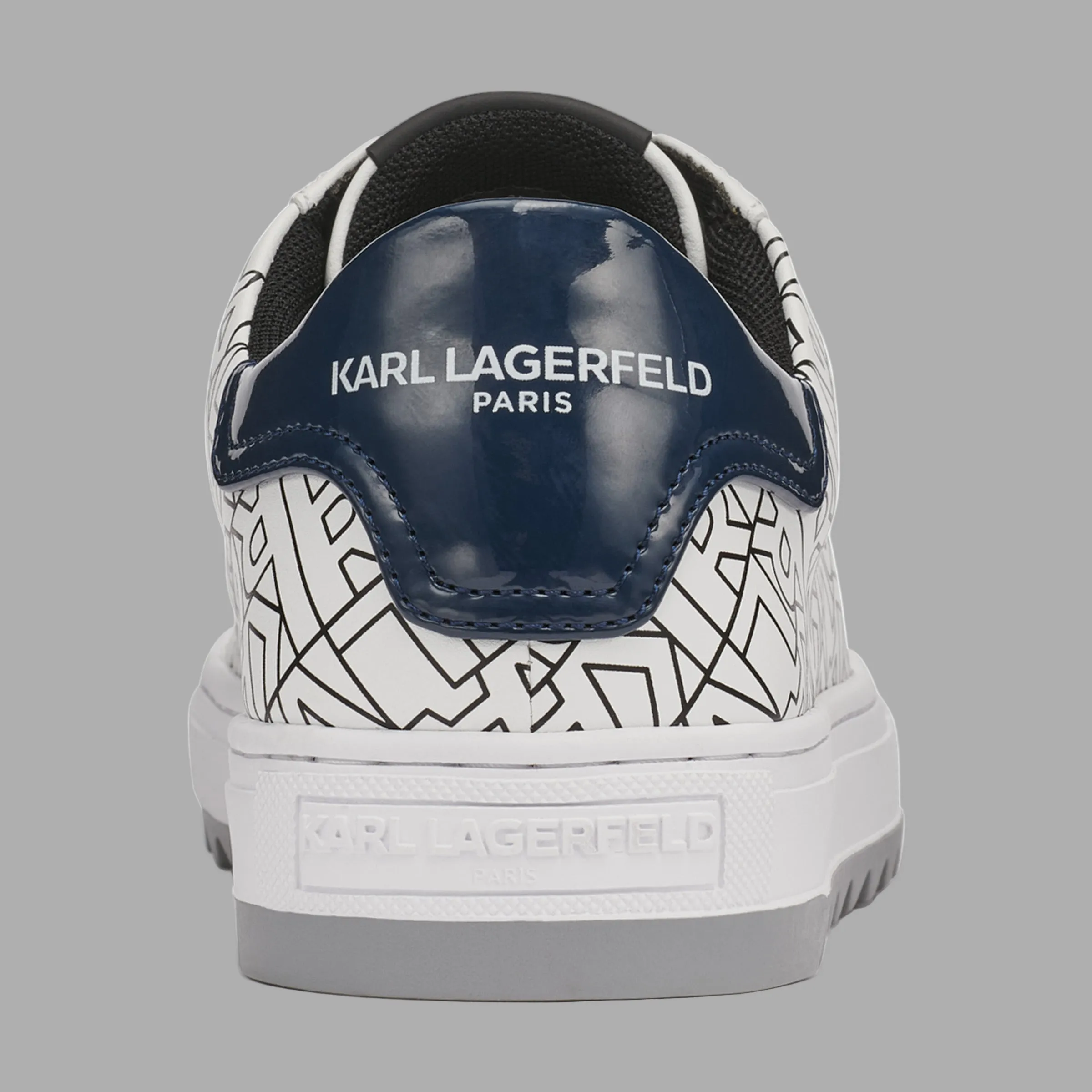 LEATHER SNEAKER WITH PATENT DETAILING AND SIDE LOGO sold by Karl Lagerfeld Paris product image thumbnail 4