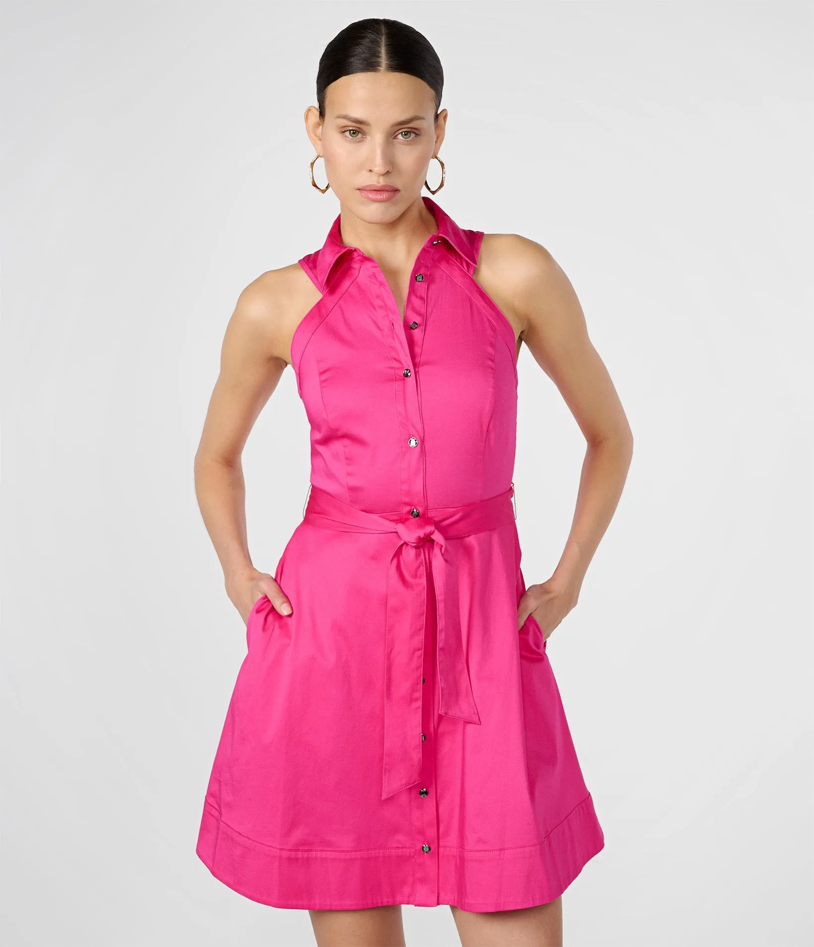 SLEEVELESS POPLIN SHIRT DRESS sold by Karl Lagerfeld Paris
