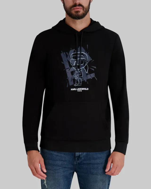 KARL BROKEN GLASS HOODIE sold by Karl Lagerfeld Paris