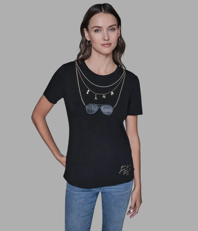 CHARM NECKLACE TEE sold by Karl Lagerfeld Paris