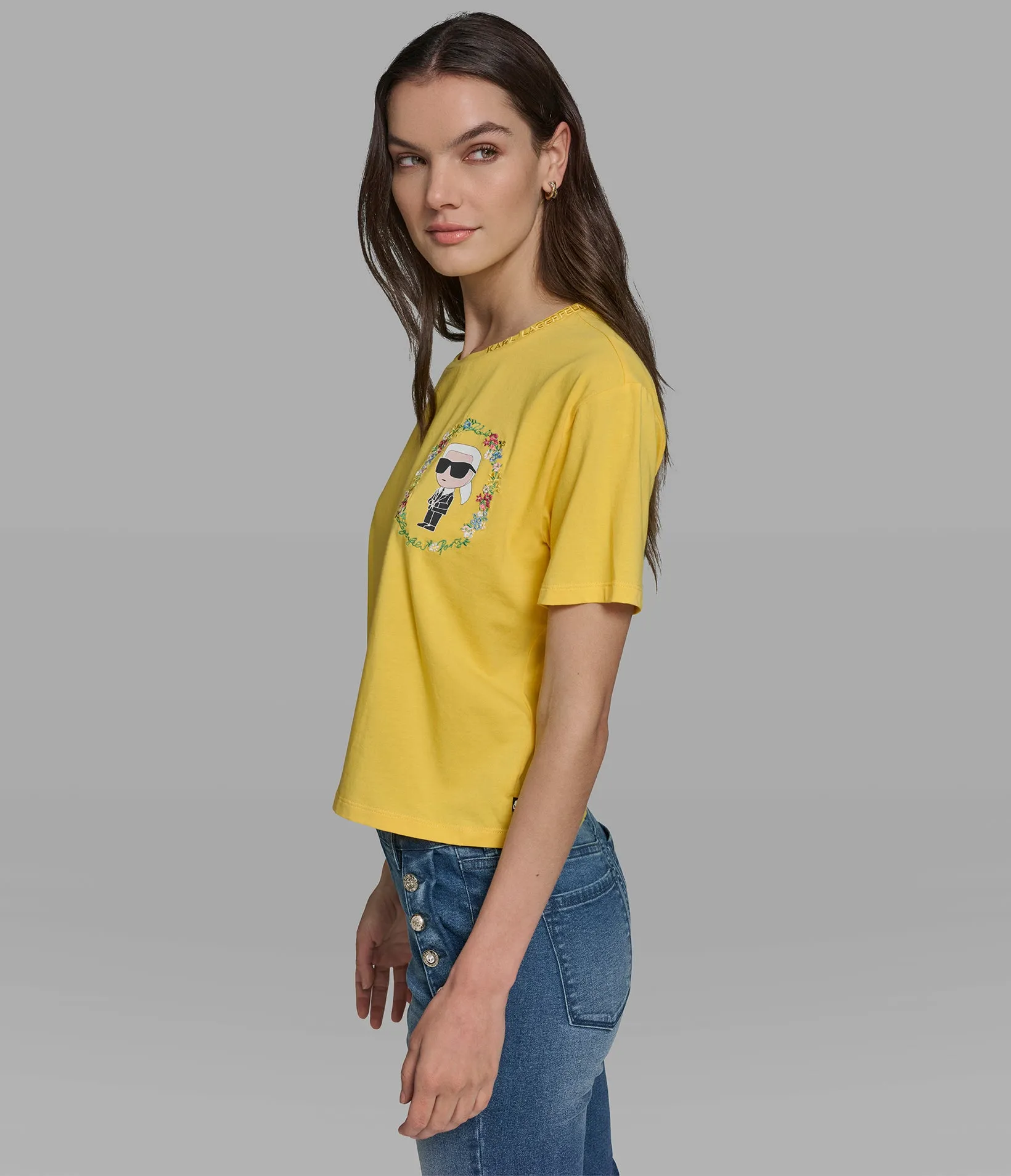 FLORAL FRAME KARL TEE sold by Karl Lagerfeld Paris product image thumbnail 3