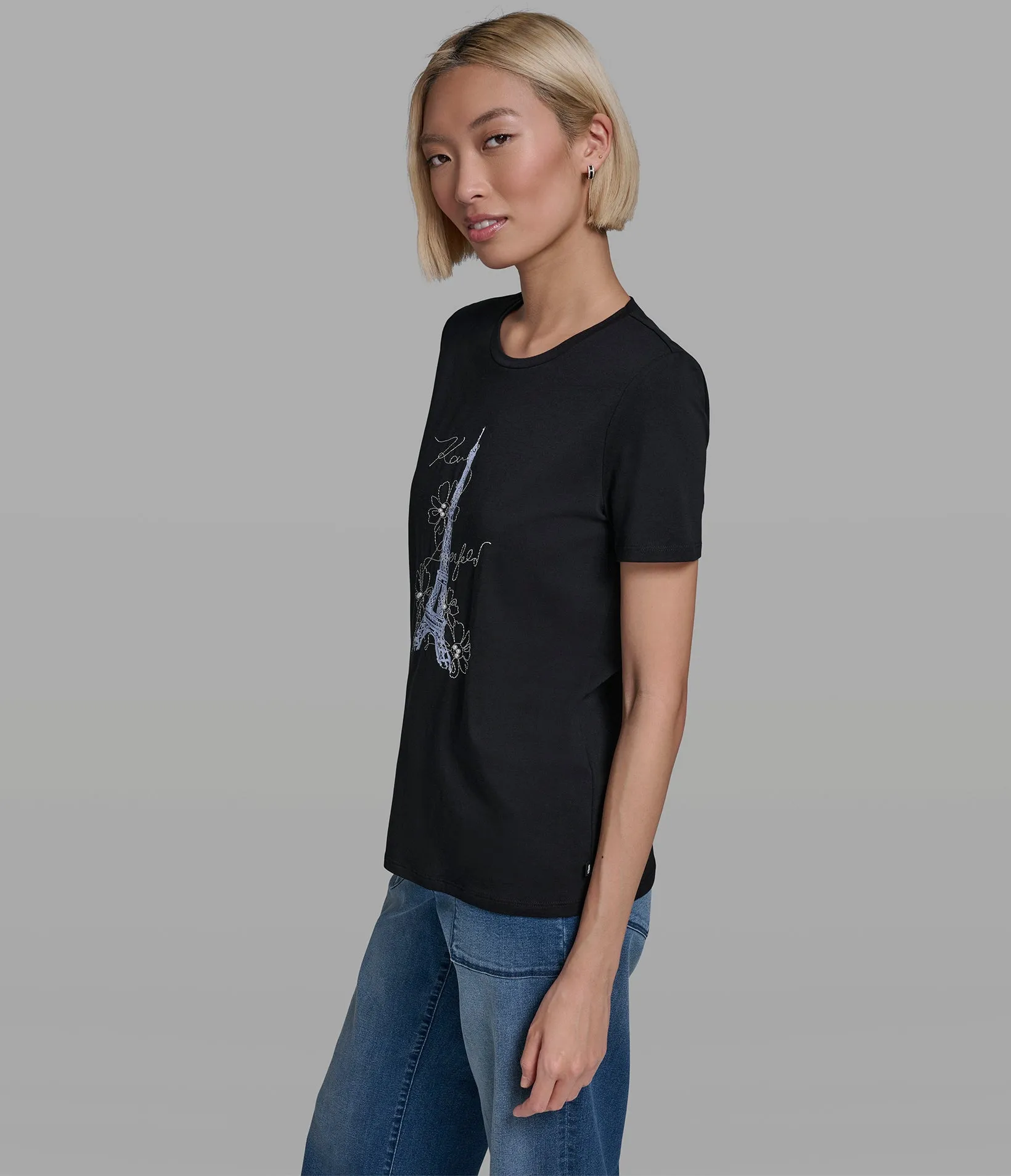 EIFFEL TOWER LOGO TEE sold by Karl Lagerfeld Paris product image thumbnail 3