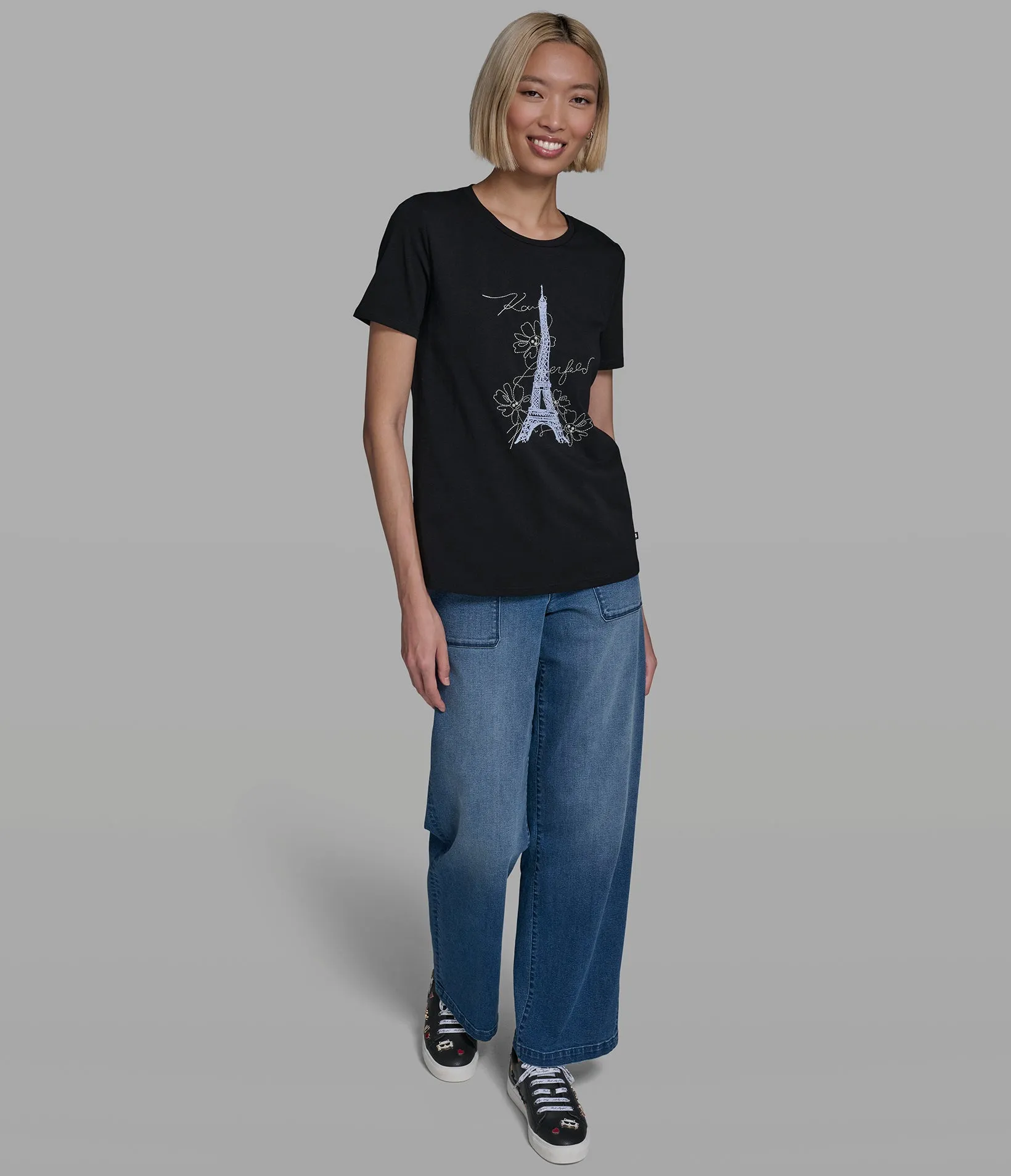 EIFFEL TOWER LOGO TEE sold by Karl Lagerfeld Paris product image thumbnail 4