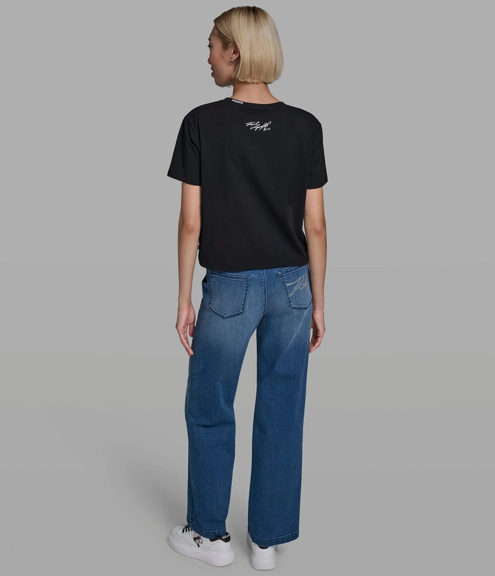 BONJOUR LOGO TEE sold by Karl Lagerfeld Paris product image thumbnail 5