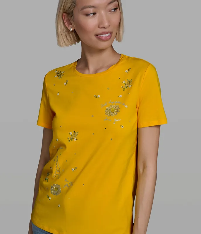 EMBELLISHED WHIMSY TEE sold by Karl Lagerfeld Paris