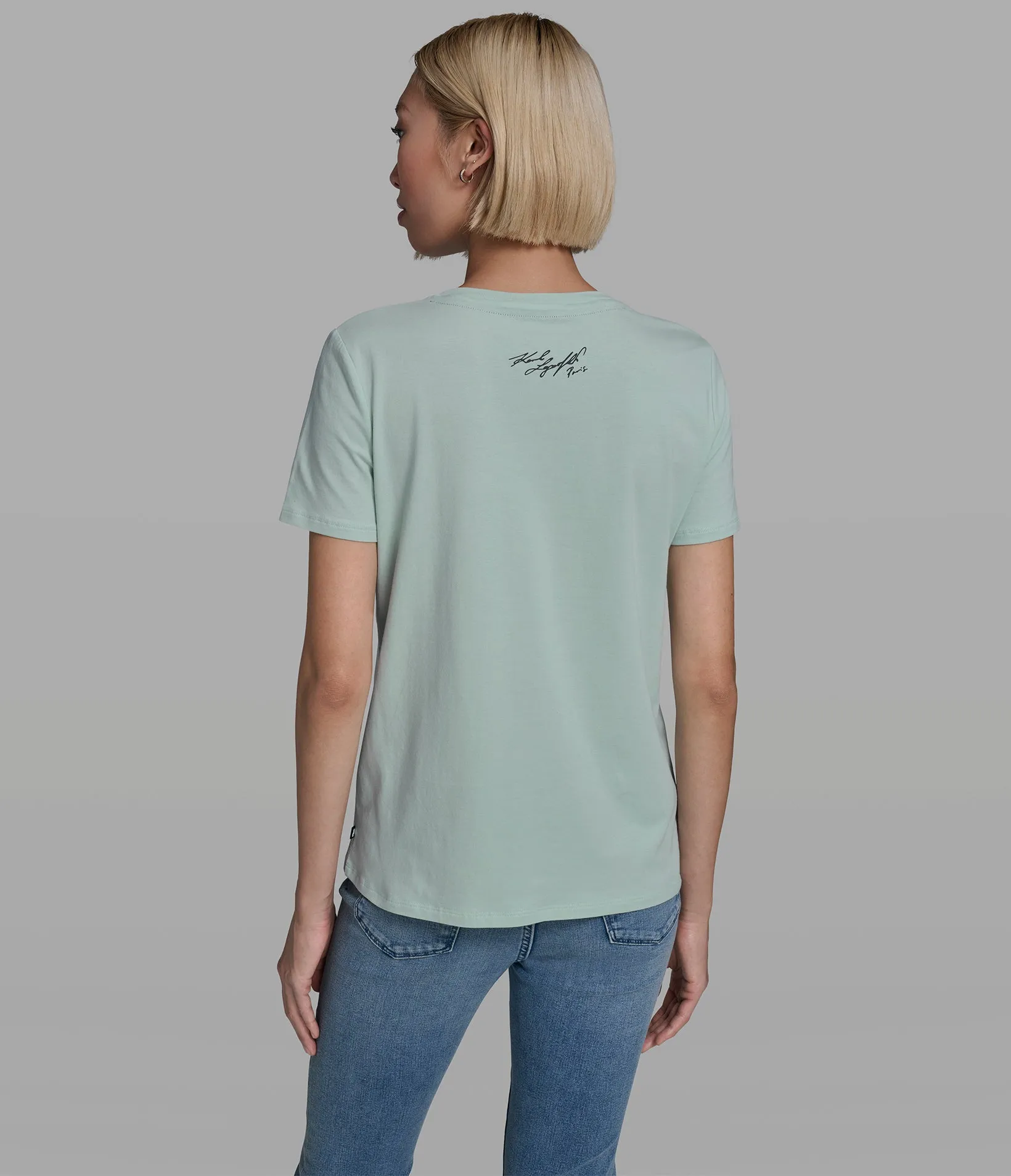 SEQUIN KARL LOGO TEE sold by Karl Lagerfeld Paris product image thumbnail 2