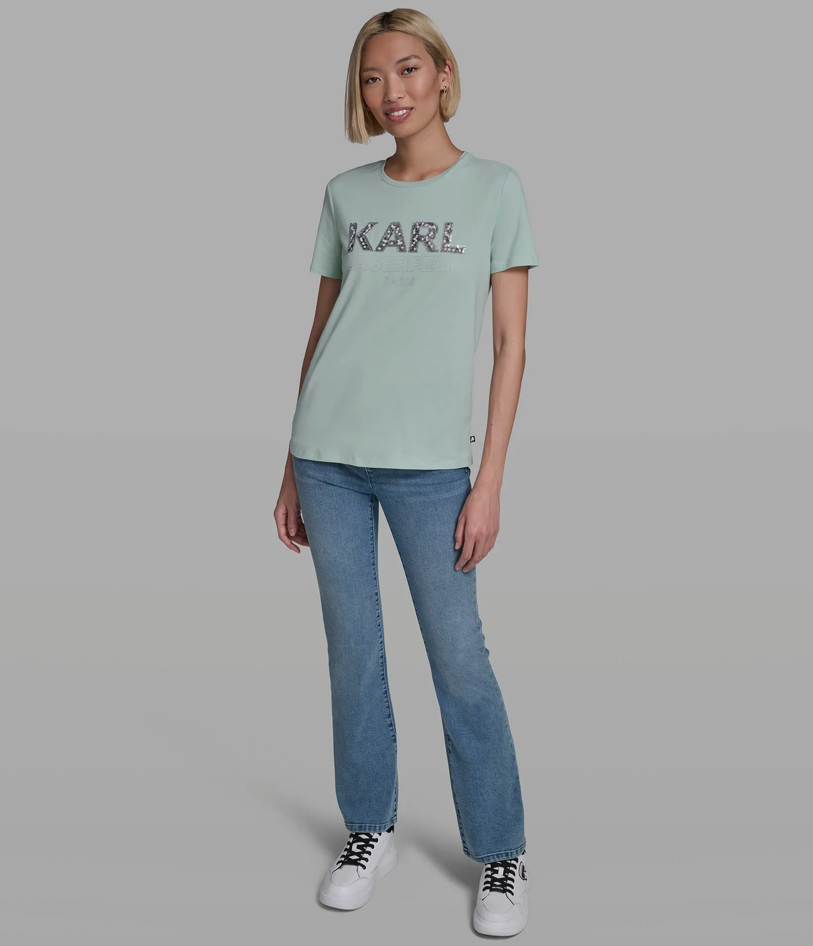 SEQUIN KARL LOGO TEE sold by Karl Lagerfeld Paris product image thumbnail 5