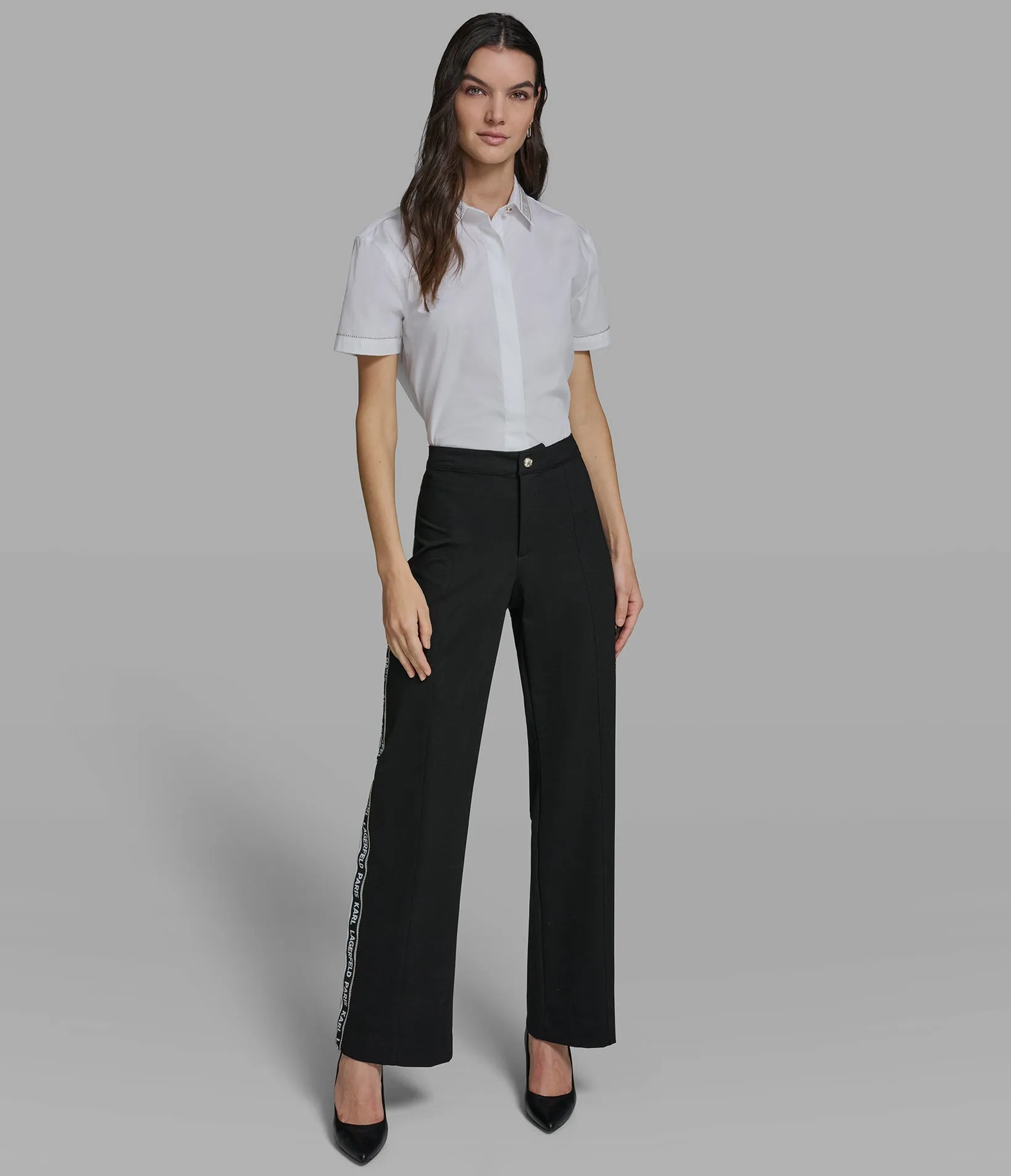 KARL LOGO TAPE PANT sold by Karl Lagerfeld Paris product image thumbnail 4