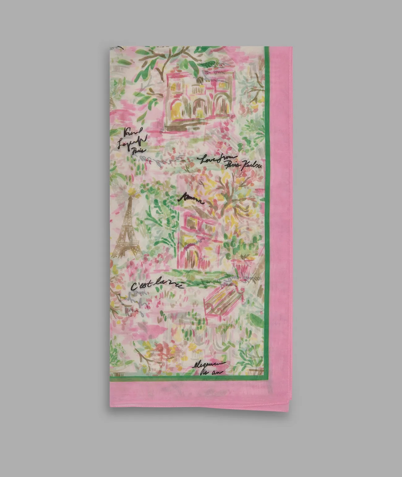 MONETS PARIS CHIFFON SCARF sold by Karl Lagerfeld Paris product image thumbnail 3