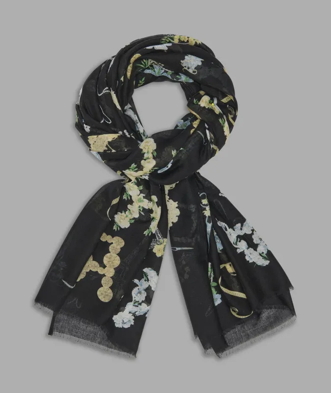 FLORAL KARL LOGO SCARF sold by Karl Lagerfeld Paris