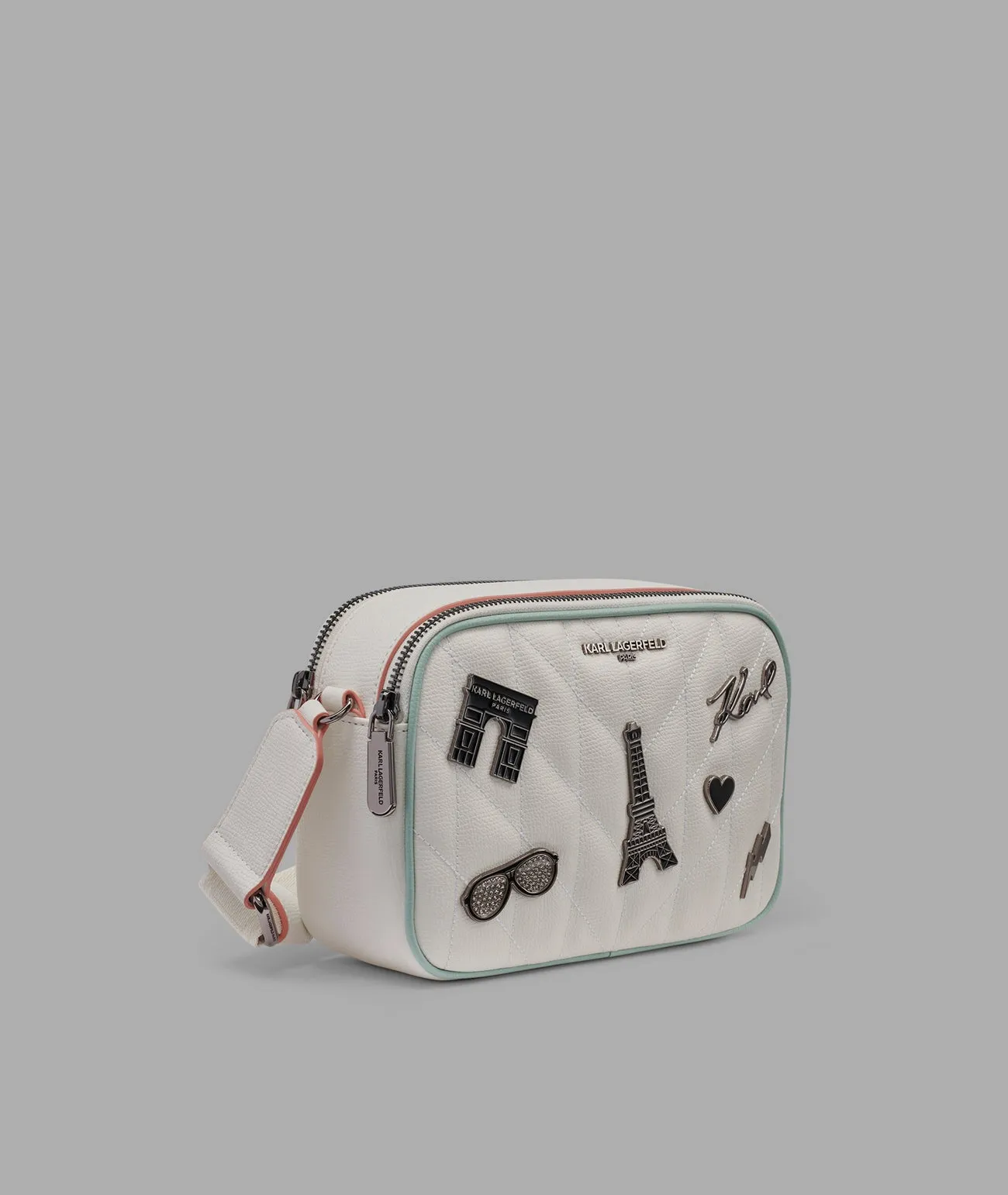 MAYBELLE CROSSBODY WITH PARIS PINS sold by Karl Lagerfeld Paris product image thumbnail 2
