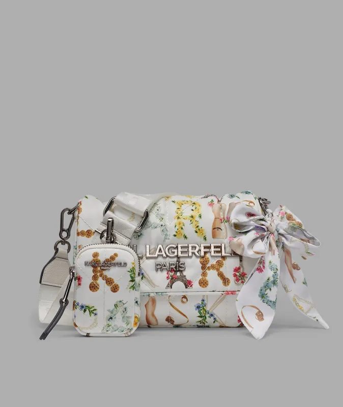 VOYAGE LOGO CROSSBODY WITH BOW made by Karl Lagerfeld Paris