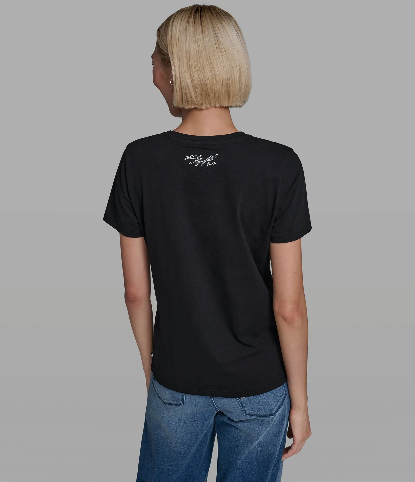 FLORAL QUOTE LOGO TEE sold by Karl Lagerfeld Paris product image thumbnail 2