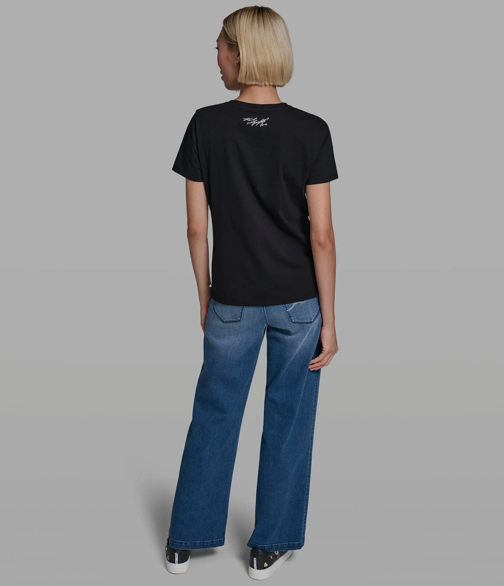 FLORAL QUOTE LOGO TEE sold by Karl Lagerfeld Paris product image thumbnail 5