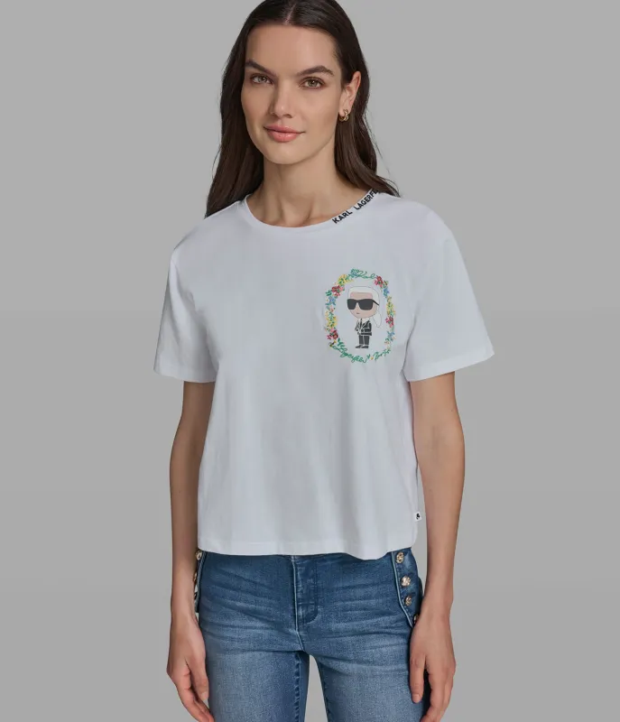 FLORAL FRAME KARL TEE sold by Karl Lagerfeld Paris