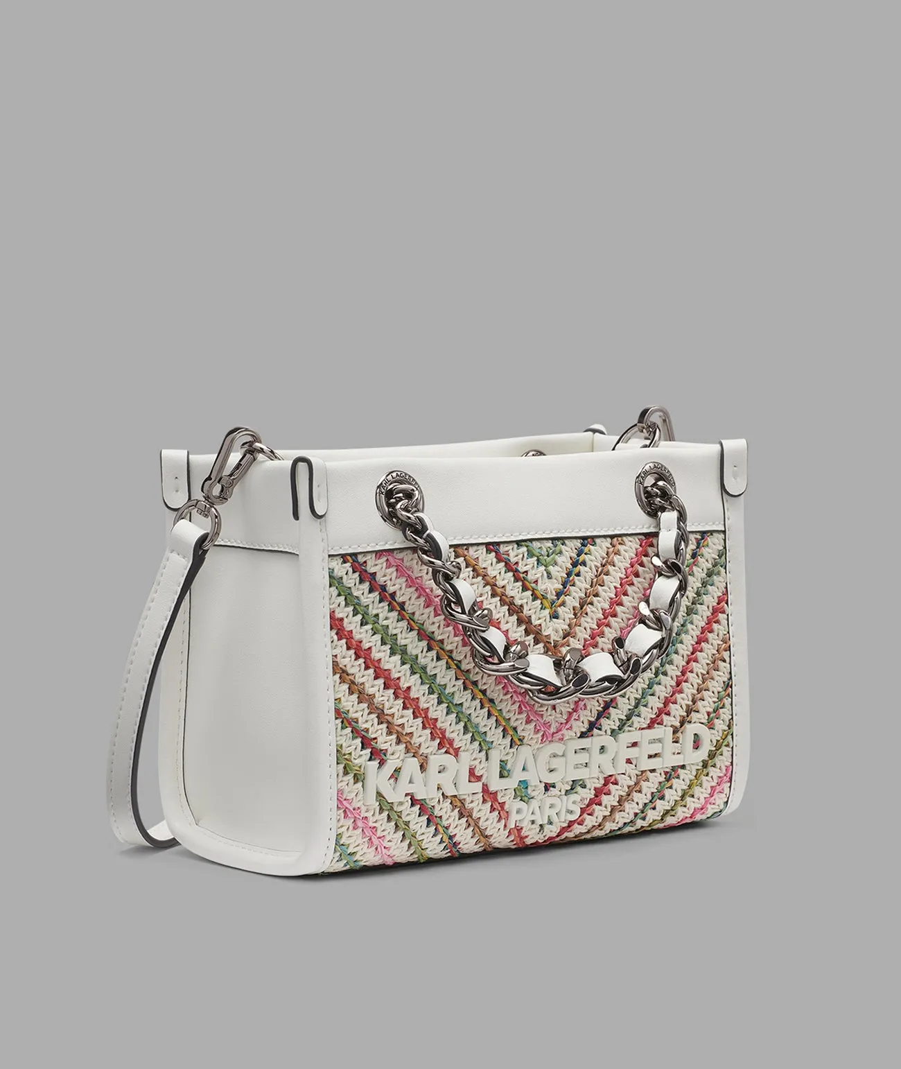 SAVOIE RAFFIA MINI CROSSBODY WITH CHAIN STRAP sold by Karl Lagerfeld Paris product image thumbnail 2