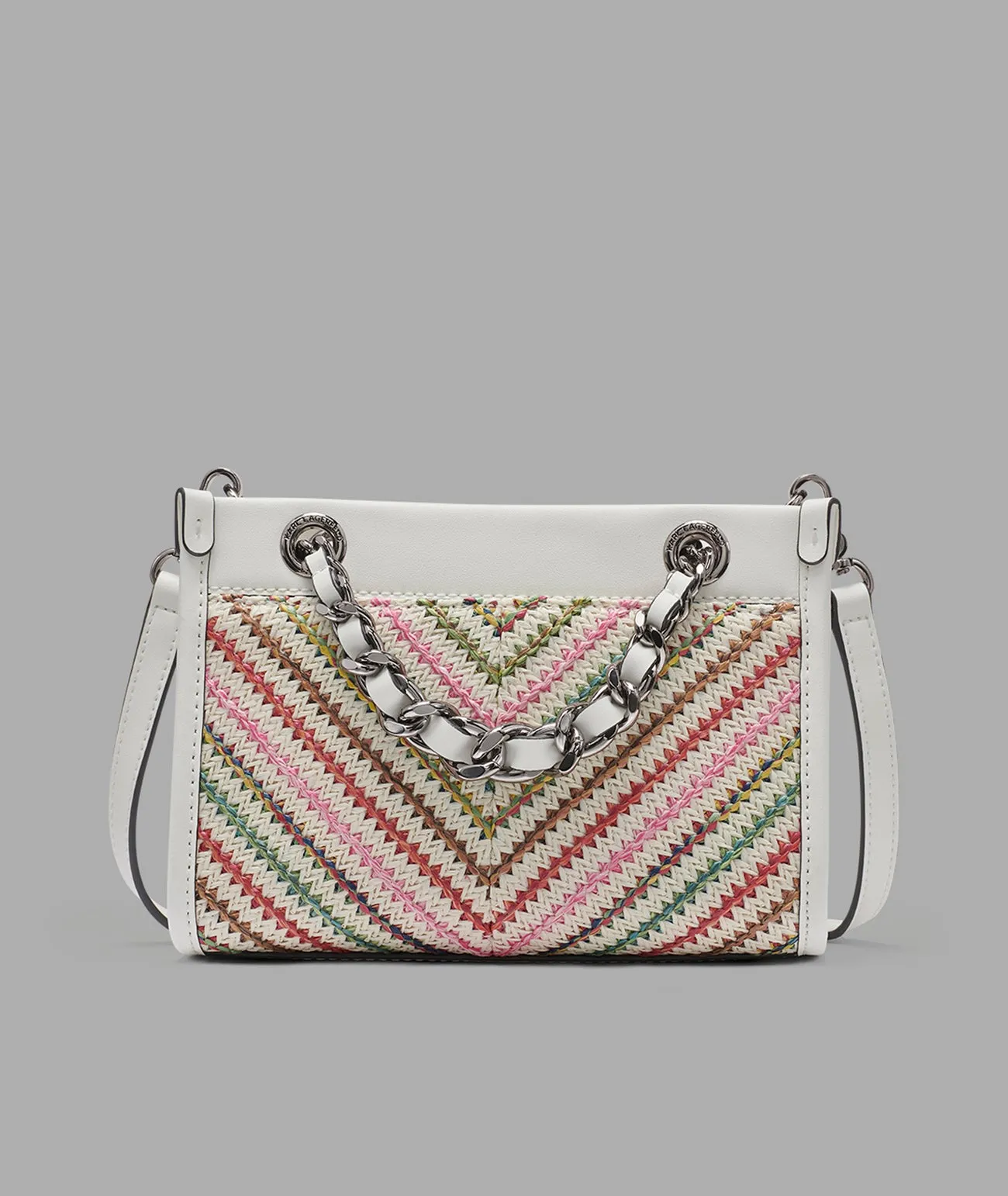 SAVOIE RAFFIA MINI CROSSBODY WITH CHAIN STRAP sold by Karl Lagerfeld Paris product image thumbnail 3