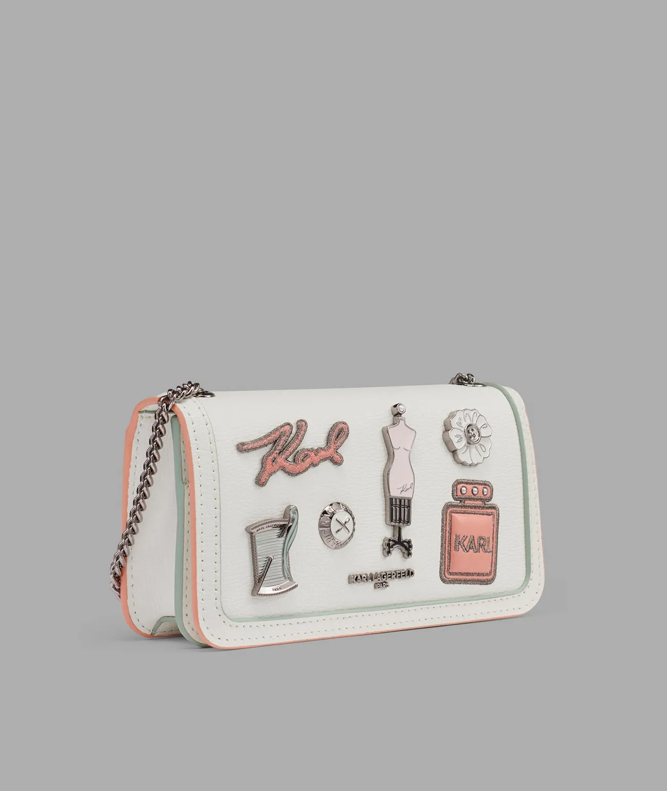 KOSETTE SHOULDER BAG WITH OVERSIZED FASHION PINS sold by Karl Lagerfeld Paris product image thumbnail 2