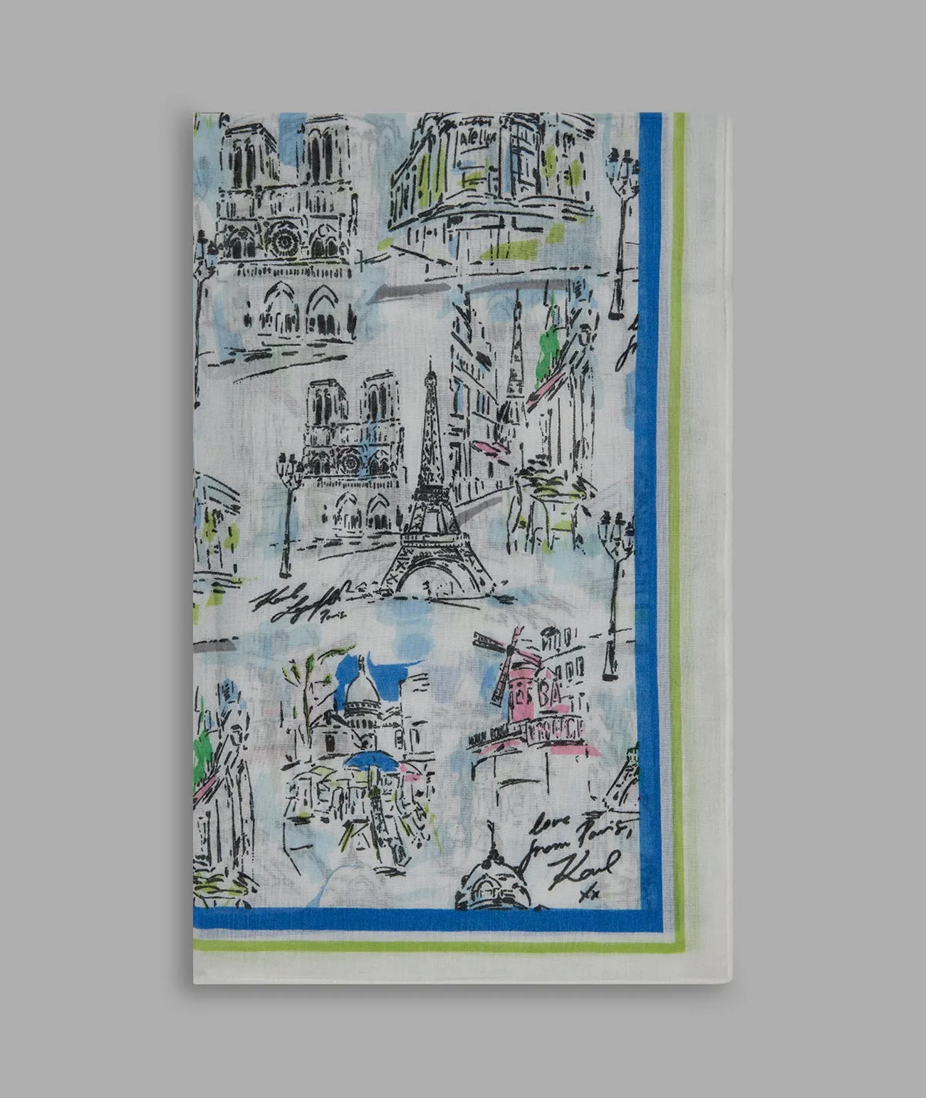 APRIL IN PARIS OVERSIZED SQUARE SCARF sold by Karl Lagerfeld Paris product image thumbnail 3