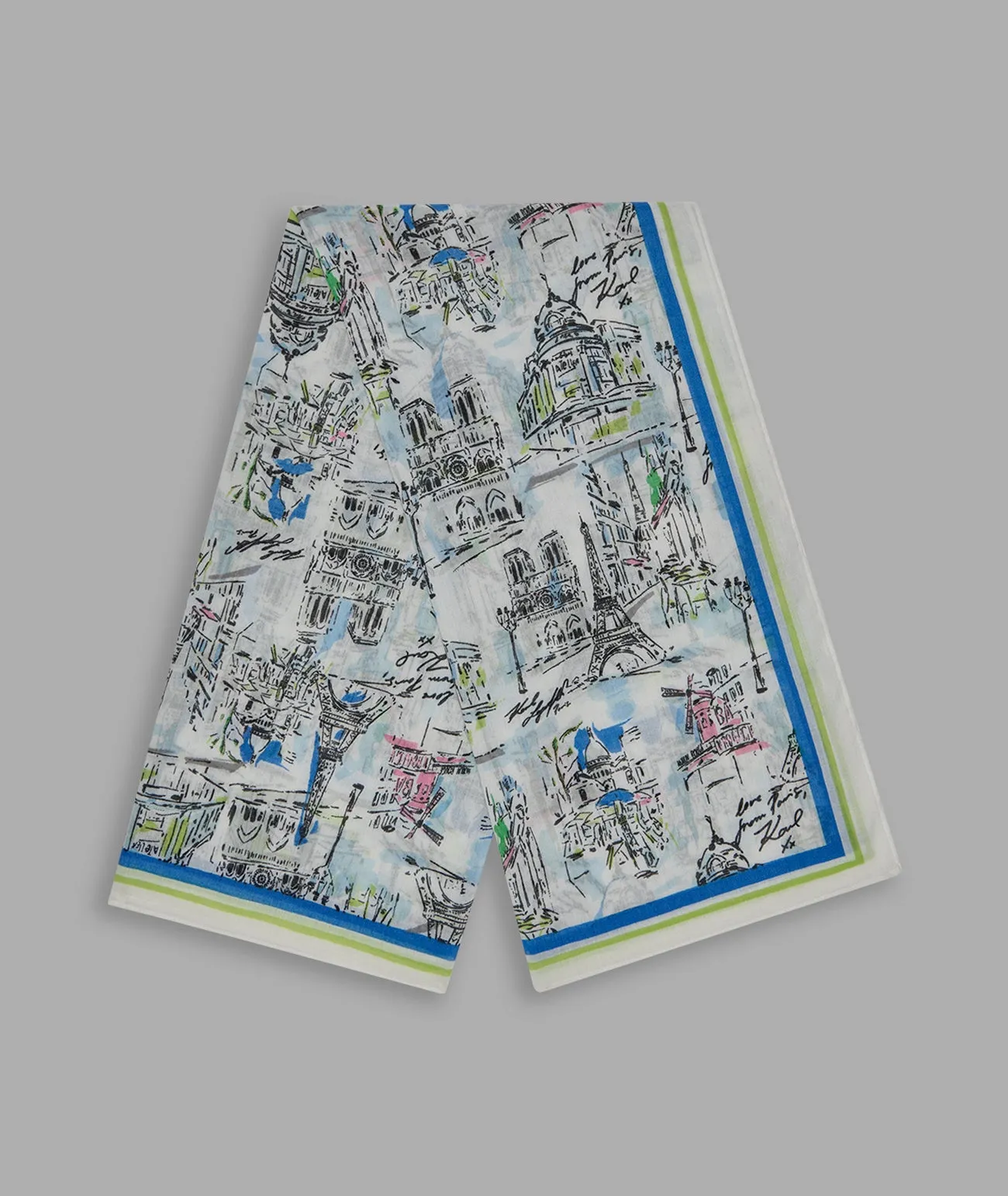 APRIL IN PARIS OVERSIZED SQUARE SCARF sold by Karl Lagerfeld Paris product image thumbnail 2