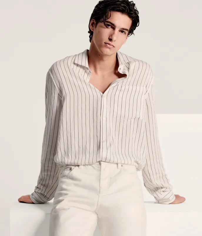 LINEN STRIPE SHIRT made by Karl Lagerfeld Paris