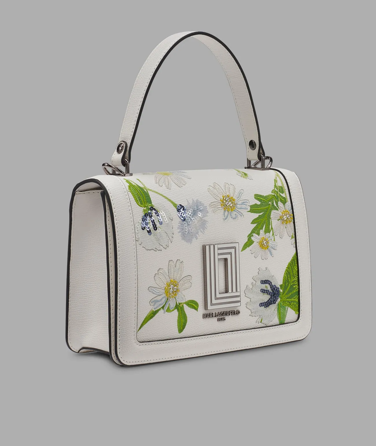 SIMONE FLORAL SATCHEL sold by Karl Lagerfeld Paris product image thumbnail 2