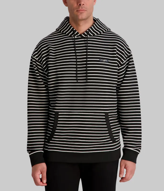 TEXTURED STRIPED HOODIE made by Karl Lagerfeld Paris