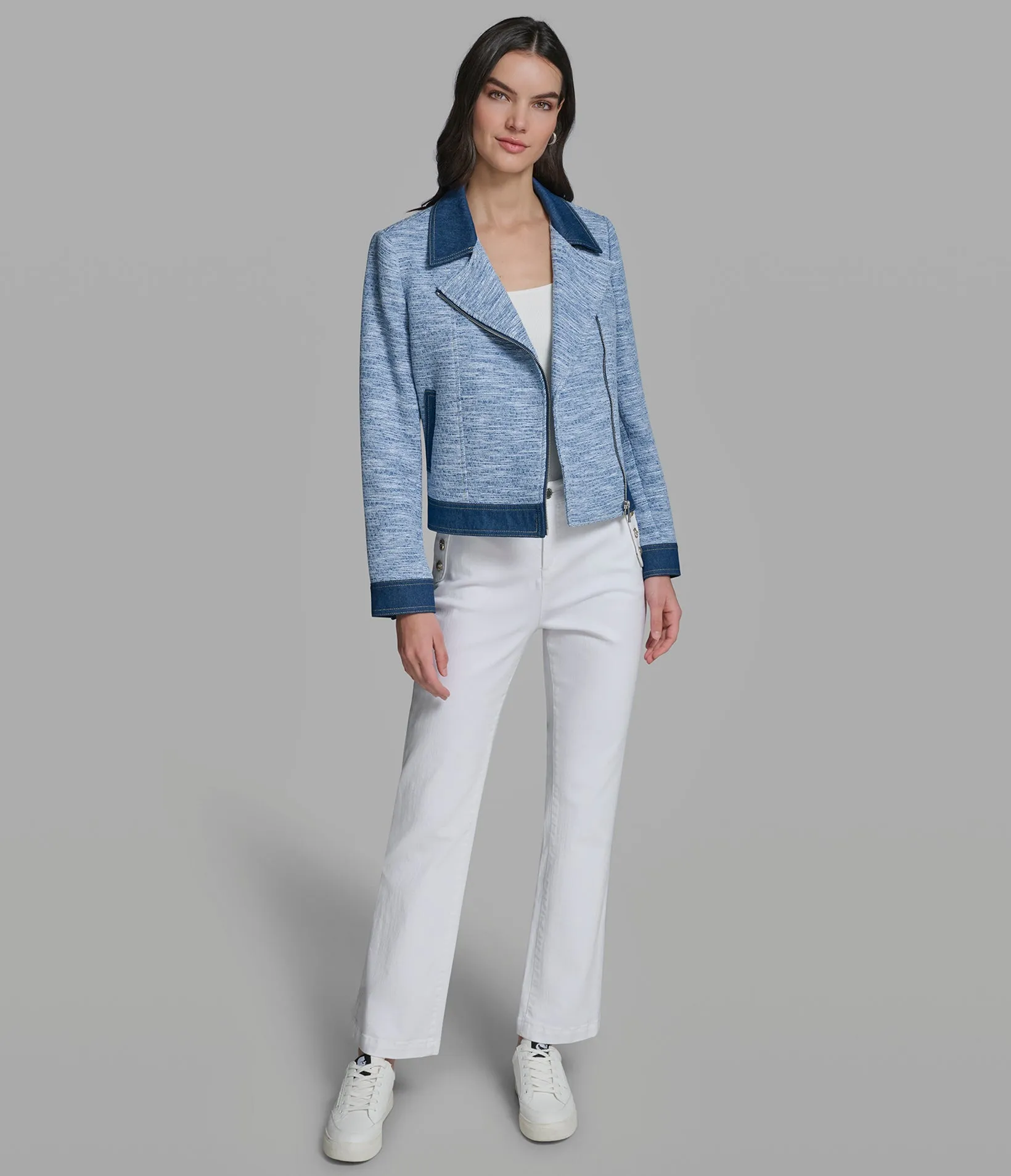 TWEED MOTO JACKET sold by Karl Lagerfeld Paris product image thumbnail 4